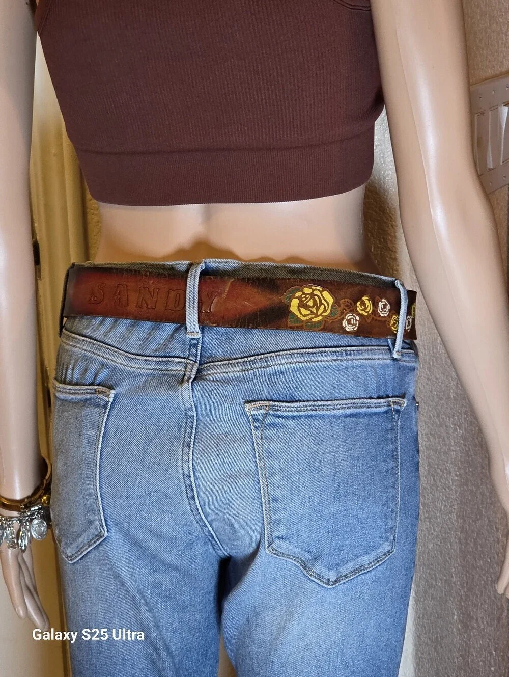 Vintage tooled leather
